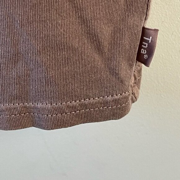 Aritzia TNA boxy brown cotton scoop neck short sleeve TEE shirt size small teach - Picture 6 of 10